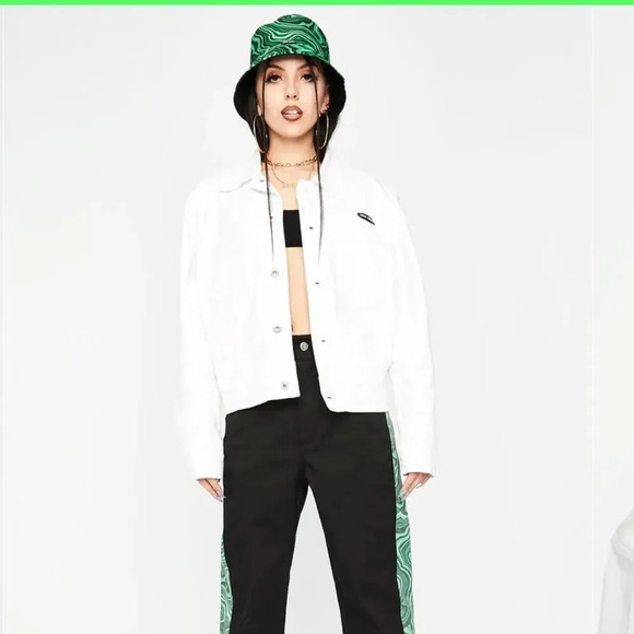 Local Heroes Women's White Denim 100% Cotton Jacket size Small - Picture 3 of 6